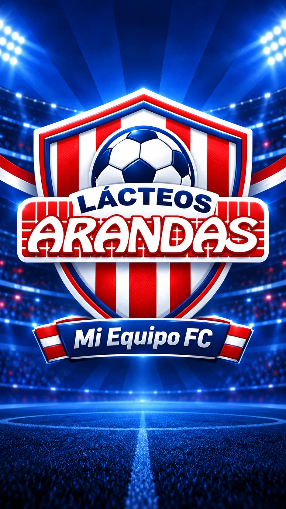 Escudo de Lácteos Arandas en un estadio